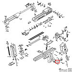 點一下即可放大預覽 -- [黑色]-WE 沙漠之鷹 卸彈鈕軸（零件編號#04）GBB瓦斯槍零件