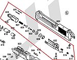 點一下即可放大預覽 -- KSC／KWA M93R 飛機總成 (零件編號#505、515~519、824~832)