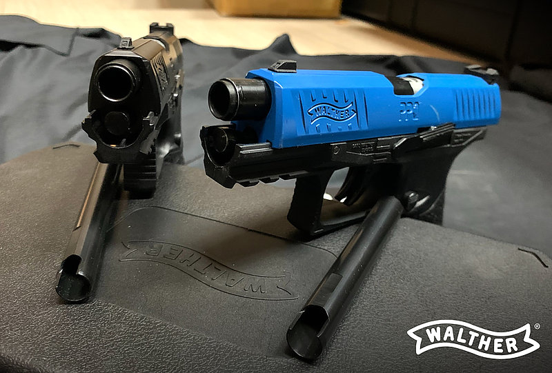 限時優惠一槍兩匣! WALTHER『特仕版-BLUE』PPQ M2 11mm 藍色訓練用槍 CO2鎮暴槍 鋼製外管,耐用度更高!