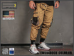 點一下即可放大預覽 -- [34腰-狼棕色]-EmersonGearS 愛默生 機能束腳工作褲  EMS9480