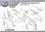 點一下即可放大預覽 -- SRC M92 SR92 瓦斯/CO2手槍 爆炸圖