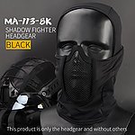 [BK黑色]-全方面『保護頭套』臉部面罩，保謢脖子、謢嘴、好呼吸、鐵網面罩~MA-113