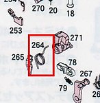 點一下即可放大預覽 -- KSC G23f 擊錘簧 (零件編號#264)