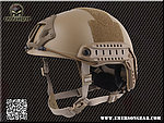 [沙色]-Emersongear 愛默生 FAST MH款頭盔，傘兵盔（生存遊戲、自行車、越野車）EM5658
