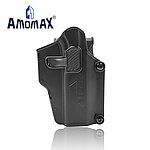 [黑色~右手版]-AMOMAX 通用快拔槍套 腰掛款 G17、M9、1911、XDM、CZ75~AM-UH