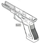點一下即可放大預覽 -- WE G17 IPSC 變形金剛 下槍身 (零件編號#G-01)