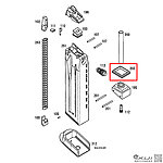 點一下即可放大預覽 -- KWA／KSC HK45 彈匣內膽O環、止漏橡膠（零件編號#203）GBB瓦斯槍零件