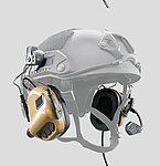 [狼棕CB-M32H]-OPSMEN EARMOR M32H 戰術 抗噪耳機 for FAST MT 頭盔