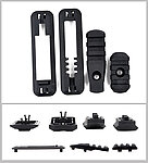 點一下即可放大預覽 -- 【黑色】Element 元素 老鼠尾護木片，護目，魚骨 For Magpul MOE EX253-BK