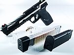 點一下即可放大預覽 -- [銀黑色]-怪怪 G&G Piranha SL 食人魚 雙匣版 GBB 競技手槍