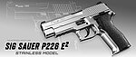 點一下即可放大預覽 -- 【不鏽鋼色】日本原裝 MARUI SIG SAUER P226 E2 Stainless Model 瓦斯手槍