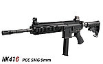 WE 新版 HK416 PCC SMG 9mm GBB全金屬瓦斯氣動槍(仿真可動槍機~有後座力)