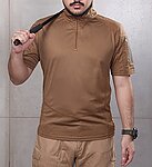 點一下即可放大預覽 -- [2XL號-狼棕色]-台灣總代理 酋長 戰術短袖上衣，戰鬥服、T恤，透氣排汗~KUI933