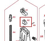 點一下即可放大預覽 -- SRC HI-CAPA 5.1 4.3 彈匣出氣象皮 (零件編號#A2)