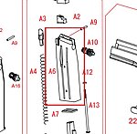 點一下即可放大預覽 -- SRC HI-CAPA 5.1 4.3 瓦斯彈匣主體 (零件編號#A6)