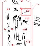 點一下即可放大預覽 -- SRC HI-CAPA 5.1 4.3 彈匣插銷 (零件編號#A9)