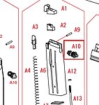 點一下即可放大預覽 -- SRC Hi-Capa 5.1、4.3 彈匣出氣閥（零件編號#A10）GBB瓦斯槍零件