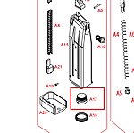 點一下即可放大預覽 -- SRC HI-CAPA 5.1 4.3 CO2彈匣刺破嘴 (零件編號#A17)