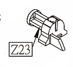 點一下即可放大預覽 -- KWC PT92 PT99 Co2手槍 氣缸 汽缸 (零件編號#Z23)