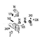 點一下即可放大預覽 -- KWA／KSC M4 SR10 電動槍 HOP座 零件組 (零件編號#2、5、13、14、15、16、125、158、162、171、226、243*2)