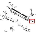 點一下即可放大預覽 -- KJ CZ Shadow 2 活塞座螺絲 (零件編號#76)