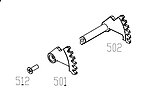 點一下即可放大預覽 -- KWA／KSC M4 ERG 選擇鈕總成 (零件編號#501、502、512)