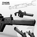 點一下即可放大預覽 -- [Brighter C版]-ACETECH Thor 快拆發光器，滅音管型（適用KRYTAC Kriss Vector）AS030