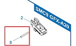 點一下即可放大預覽 -- G&G  SMC9 GFX-A20彈匣 插銷 #08(零件編號SMC9 GFX-A20 #08)