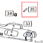 點一下即可放大預覽 -- WE M4／M16A3／L85 GBB 瓦斯槍 槍機滑環插銷（零件編號 #35）