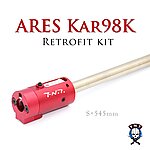 點一下即可放大預覽 -- TNT APS-X ARES Kar98K專用 S+545mm改裝套件 HOP座總成（標配H.L.R.膠皮）