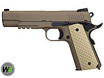 點一下即可放大預覽 -- [沙色]-WE Kimber M1911 全金屬瓦斯槍 M45 GBB手槍（滑套會動、無彈後定、後座力）WE-E010