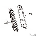 點一下即可放大預覽 -- KWC 新版 M1911 A-1 .45 Co2手槍 握把片 左右一組（零件編號#18、#19）