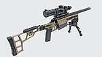 點一下即可放大預覽 -- [沙色]-楓葉精密 2022 MLC-LTR 輕量化戰術狙擊槍 折疊槍托 快拆汽缸設計