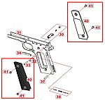 點一下即可放大預覽 -- SRC 1911系列 GBB 握把護片組（零件編號#40、41）