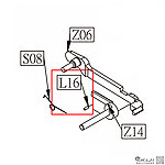 點一下即可放大預覽 -- KWC PT92、PT99 Co2手槍 單連發連桿軸（零件編號#L16）