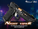 點一下即可放大預覽 -- [瓦斯版]-SRC『Night Viper』刻字版金屬瓦斯槍，Gas／Co2雙系統（附槍箱）Hi-Capa GBB手槍，捍衛任務、John wick~GB07