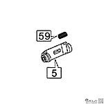 點一下即可放大預覽 -- WE M9 舊版卸彈鈕+彈簧（零件編號#5、59）M92、M9A1 GBB瓦斯槍零件