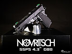 點一下即可放大預覽 -- [黑色]-NOVRITSCH SSP5 4.3吋 瓦斯槍 GBB手槍 Hi-Capa SQB 全鋼扳機組件 內紅點瞄具座 分離式滑套 光纖準心