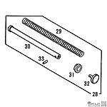 點一下即可放大預覽 -- KWA／KSC G17、G18 覆進簧桿組 覆進總成（零件編號#29、30、31、32、33）