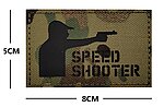 點一下即可放大預覽 -- 速度射擊Speed Shooter 迷彩反光臂章 5x8cm 刺繡 士氣章 魔鬼氈 魔術貼