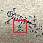 點一下即可放大預覽 -- KWA／KSC  Mega Arms MKM AR10 .308 瓦斯槍 飛機插銷（零件編號#195）