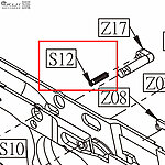 點一下即可放大預覽 -- KWC PT92、PT99 卡鍵按鈕壓簧（零件編號#S12）KCB-15 Co2手槍零件