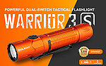 點一下即可放大預覽 -- [橘色]-OLIGHT Warrior 3S LED槍燈手電筒（附電池）2300流明 磁性USB充電 IPX8防水 警務值勤保全~O3S