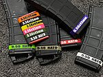 點一下即可放大預覽 -- AR15、M4 戰術橡皮筋、彈匣識別帶，鐵匣、PMAG、GBB／AEG，止滑快拔、老鼠尾整線束帶、裝飾~KUI987