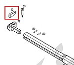 點一下即可放大預覽 -- KWA／KSC MP9 後拖固定卡榫（零件編號#30）