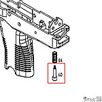 點一下即可放大預覽 -- KWA／KSC MP9 後拖固定插銷（零件編號#60）