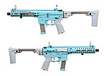 點一下即可放大預覽 -- [馬卡龍藍]-G&G 怪怪 FAR 9 三折式電動槍 AEG步槍 ETU電子板機 摺疊電池槍托，Macaron Blue~FAR-9MM