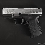 點一下即可放大預覽 -- WE 春田授權刻印 XDM 3.8 Compact 瓦斯槍 GBB金屬手槍，SpringField Armory、獨立流水編號~XDM38