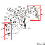 點一下即可放大預覽 -- KWC PT92、PT99 左右握把片（零件編號#P03、P04）KCB-15 Co2手槍零件