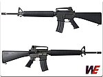 點一下即可放大預覽 -- [黑色]-WE M16A3 V3 瓦斯槍，GBB步槍、開膛版長槍（仿真可動槍機、後座力、無彈後定）WM163